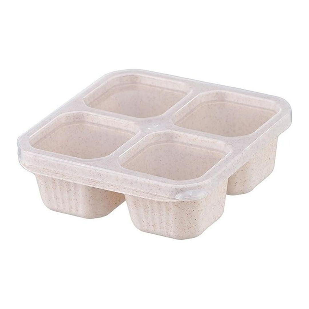 Taper Contenedor de 4 divisiones simil Bento Snack Box - El Baúl de Mamá