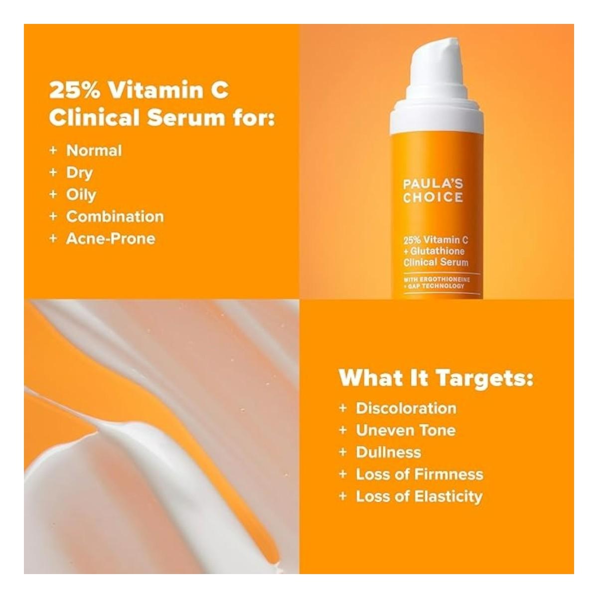 Paula's Choice- Serum 25% Vitamina C Glutatión y Antioxidantes 30ml