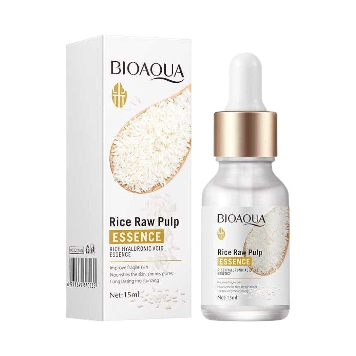 Rice Raw Pulp Essence Serum Facial Arroz 15ml - Bioaqua - El Baúl de Mamá