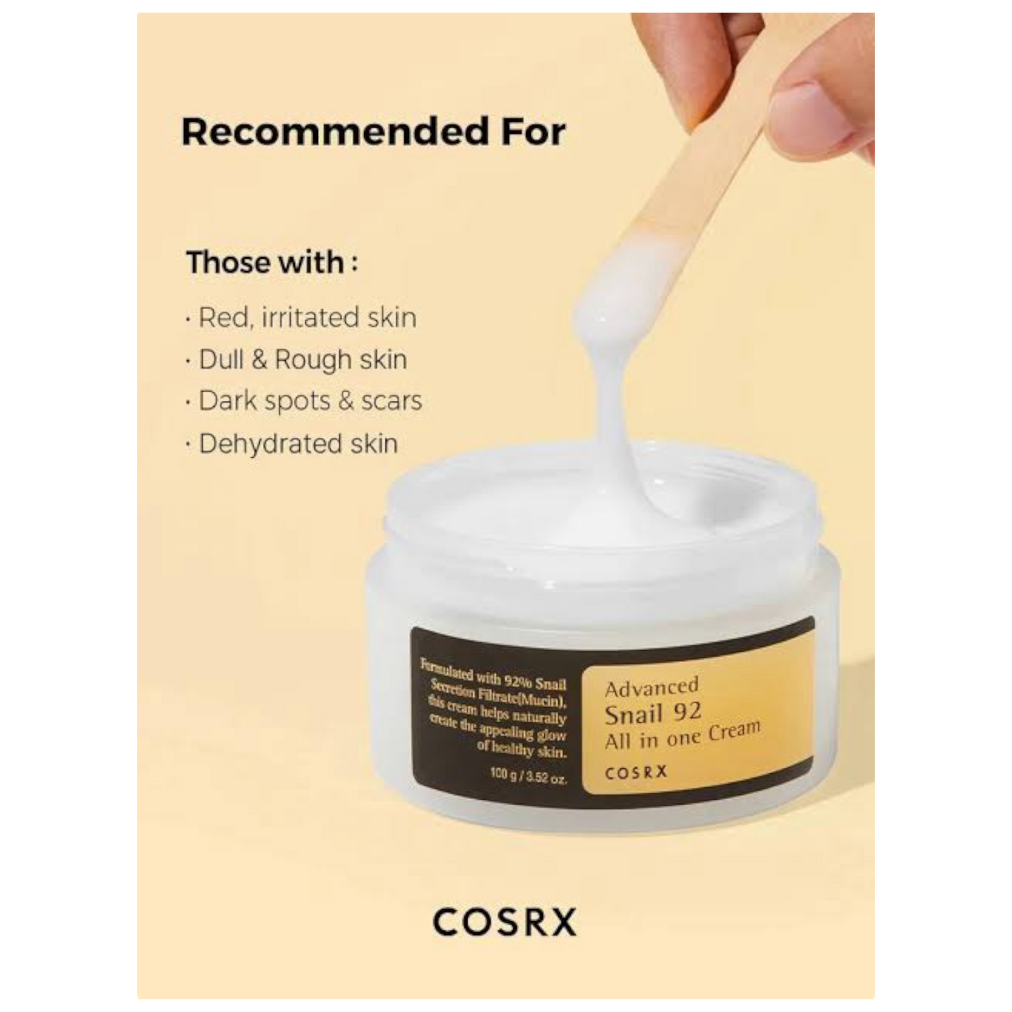 COSRX Advanced Snail Mucin 92 All in one cream 100ml - El Baúl de Mamá