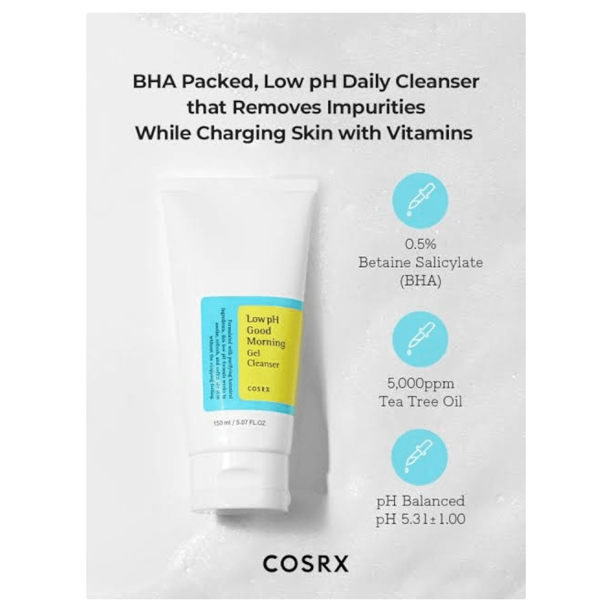 Gel Limpiador Good Morning con pH Bajo - COSRX 150ml