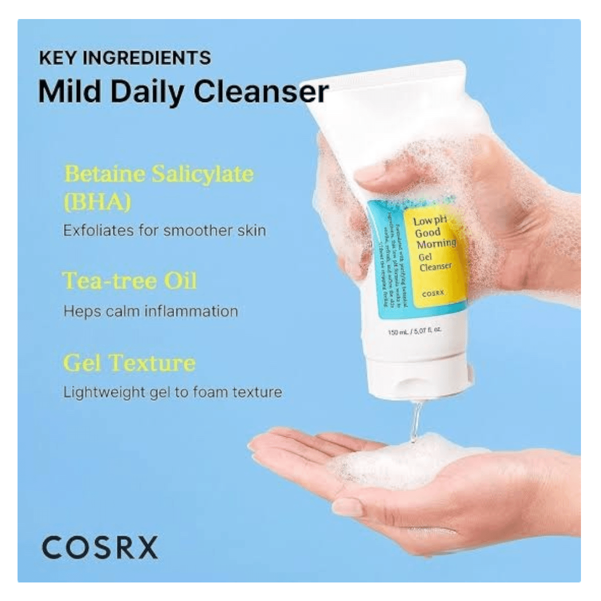 Gel Limpiador Good Morning con pH Bajo - COSRX 150ml