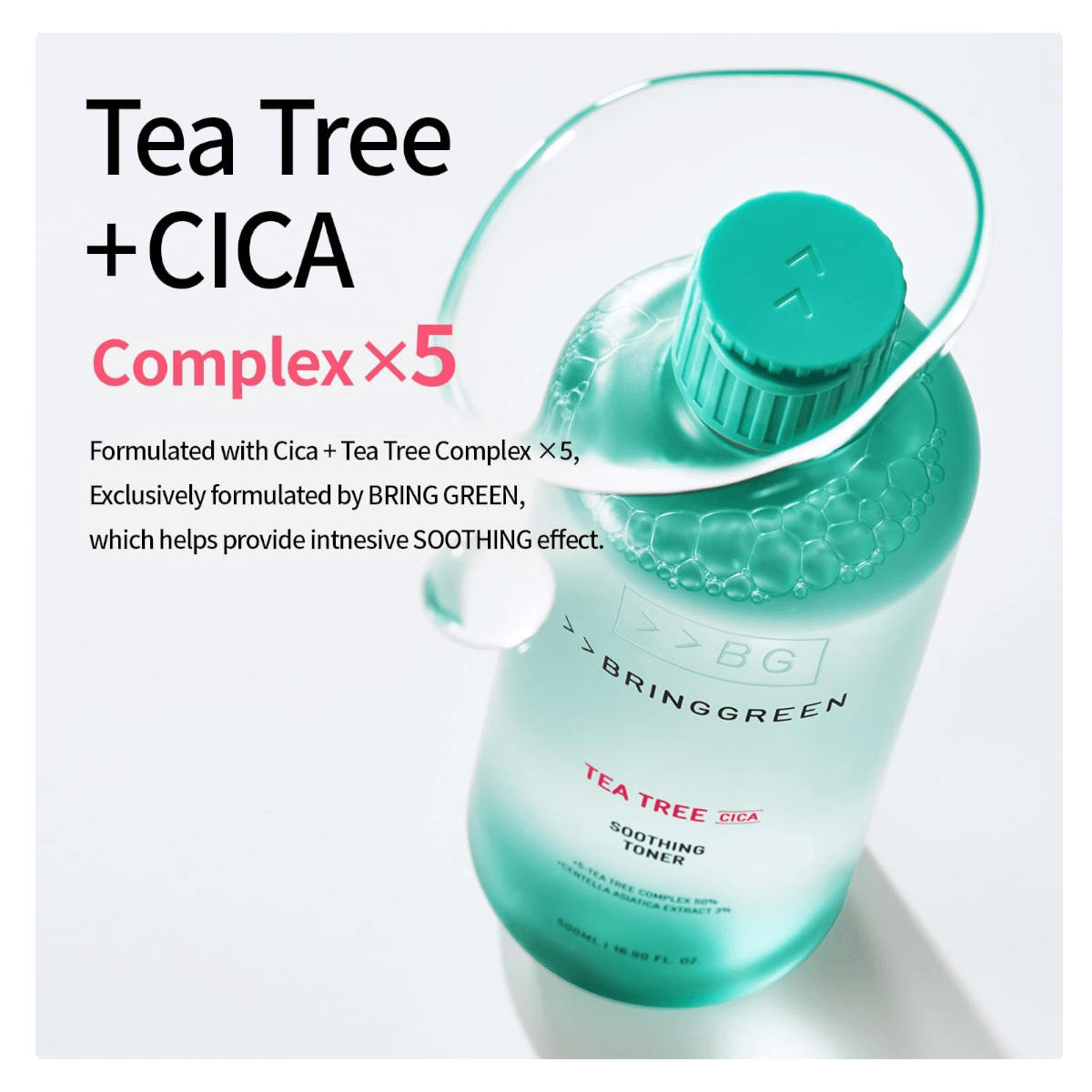 Bring green Tea Tree CICA Tónico Calmante 250ml - Piel tendencia acne