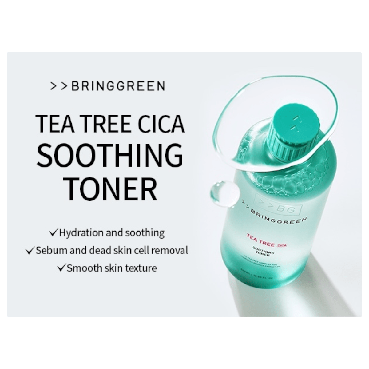 Bring green Tea Tree CICA Tónico Calmante 250ml - Piel tendencia acne - El Baúl de Mamá