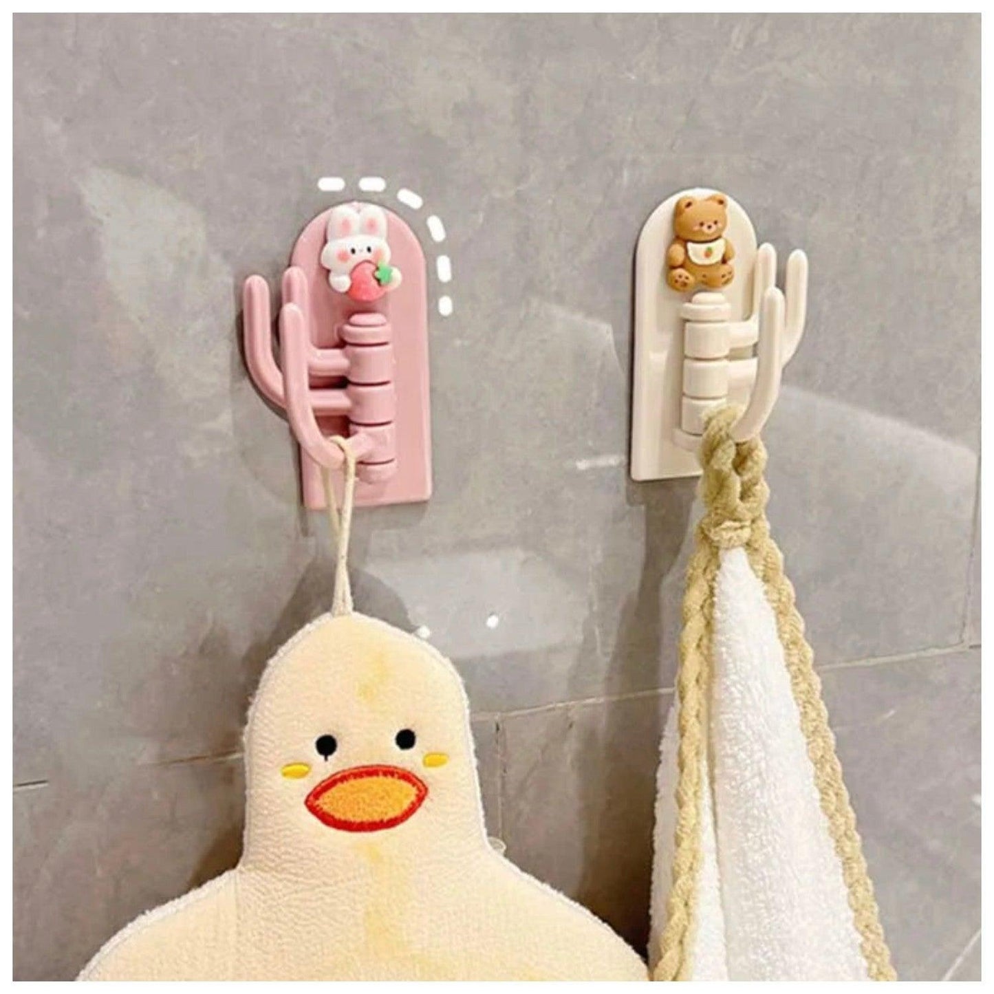 Perchero Autoadhesivo Kawaii x2 - El Baúl de Mamá