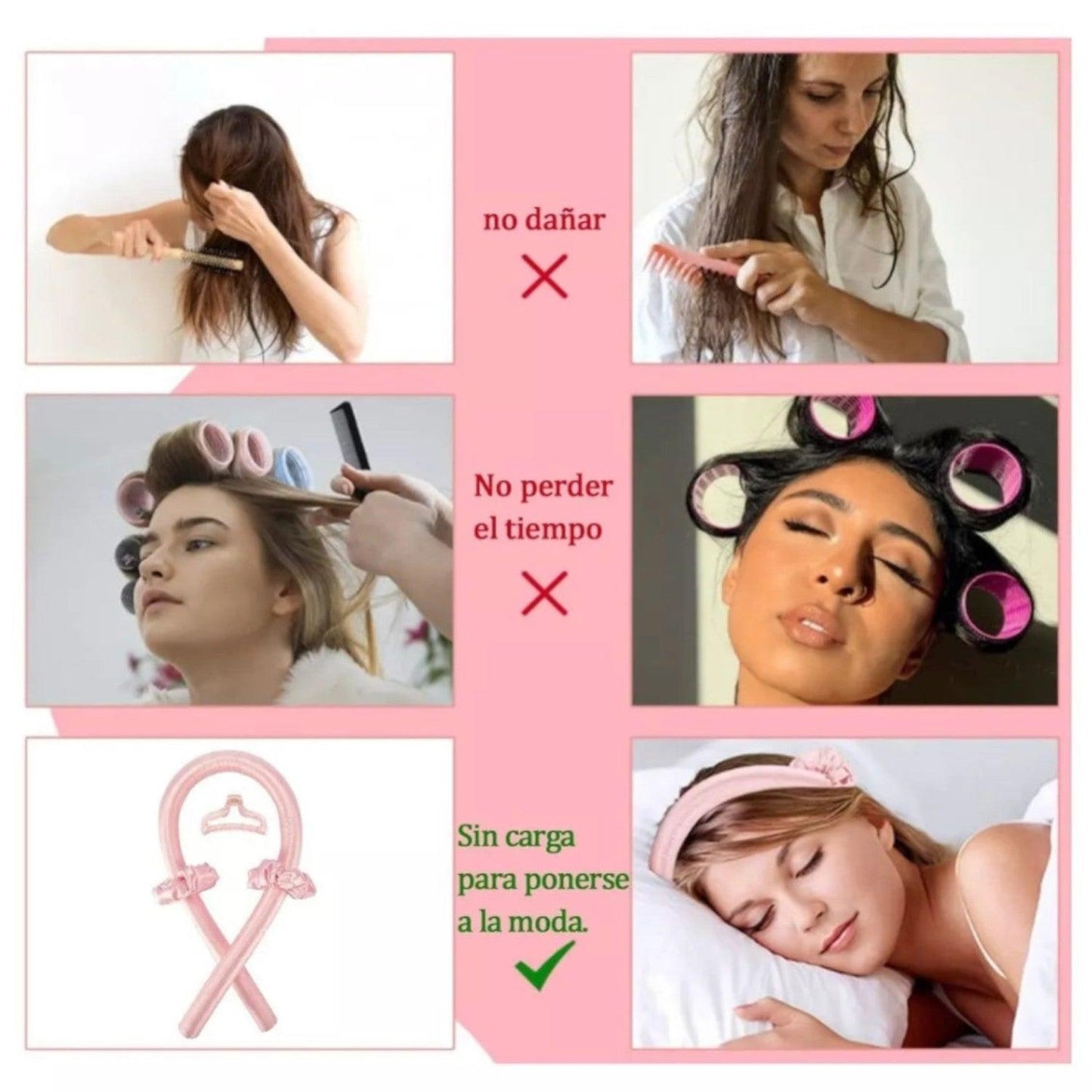Rizador De Pelo Sin Calor Satin HeatLessCurls - El Baúl de Mamá