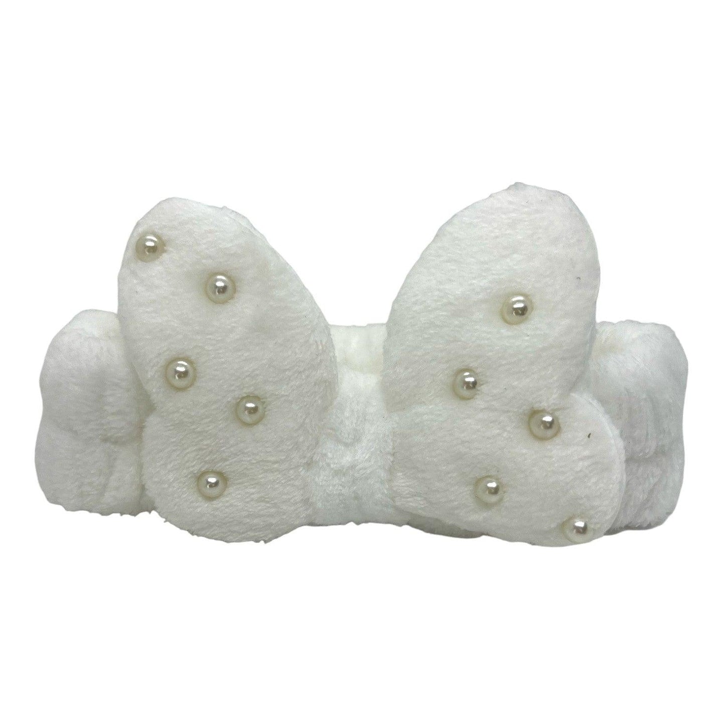 Vincha de lazo con perlas Skincare - El Baúl de Mamá