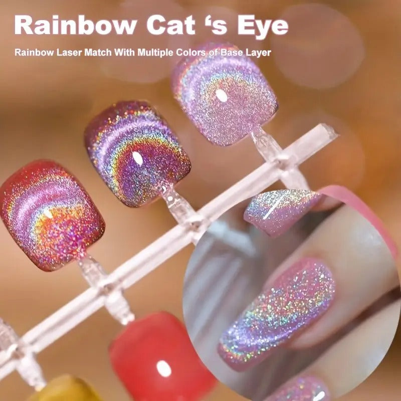 Esmalte Arco Iris Ojo de Gato: Brillo y Durabilidad Magnética - El Baúl de Mamá
