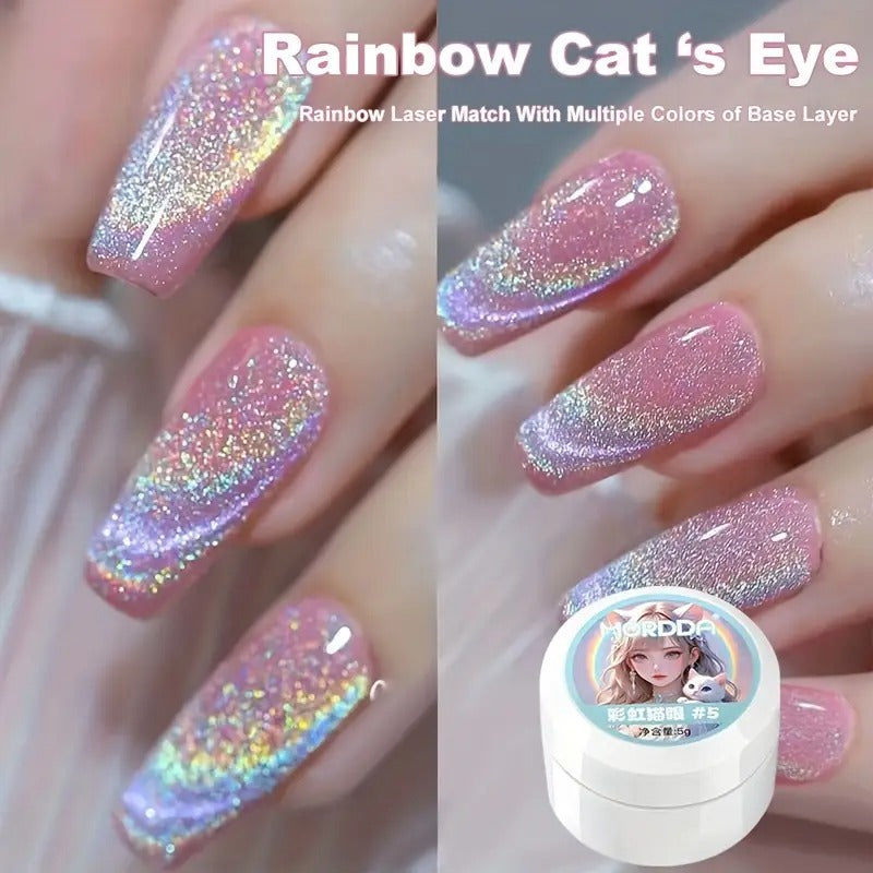 Esmalte Arco Iris Ojo de Gato: Brillo y Durabilidad Magnética - El Baúl de Mamá