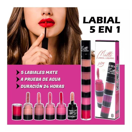 Labial Líquido 5 en 1 - Ever Beauty - El Baúl de Mamá