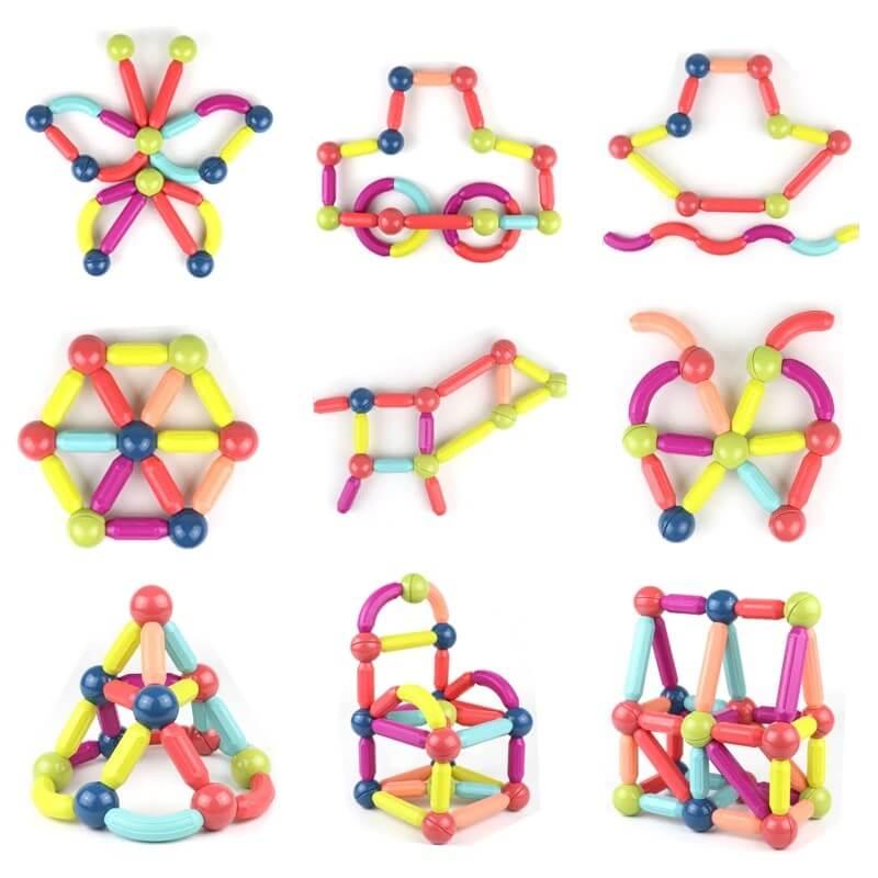 Juguete Educativo STEM 168 Bloques Magneticos - El Baúl de Mamá
