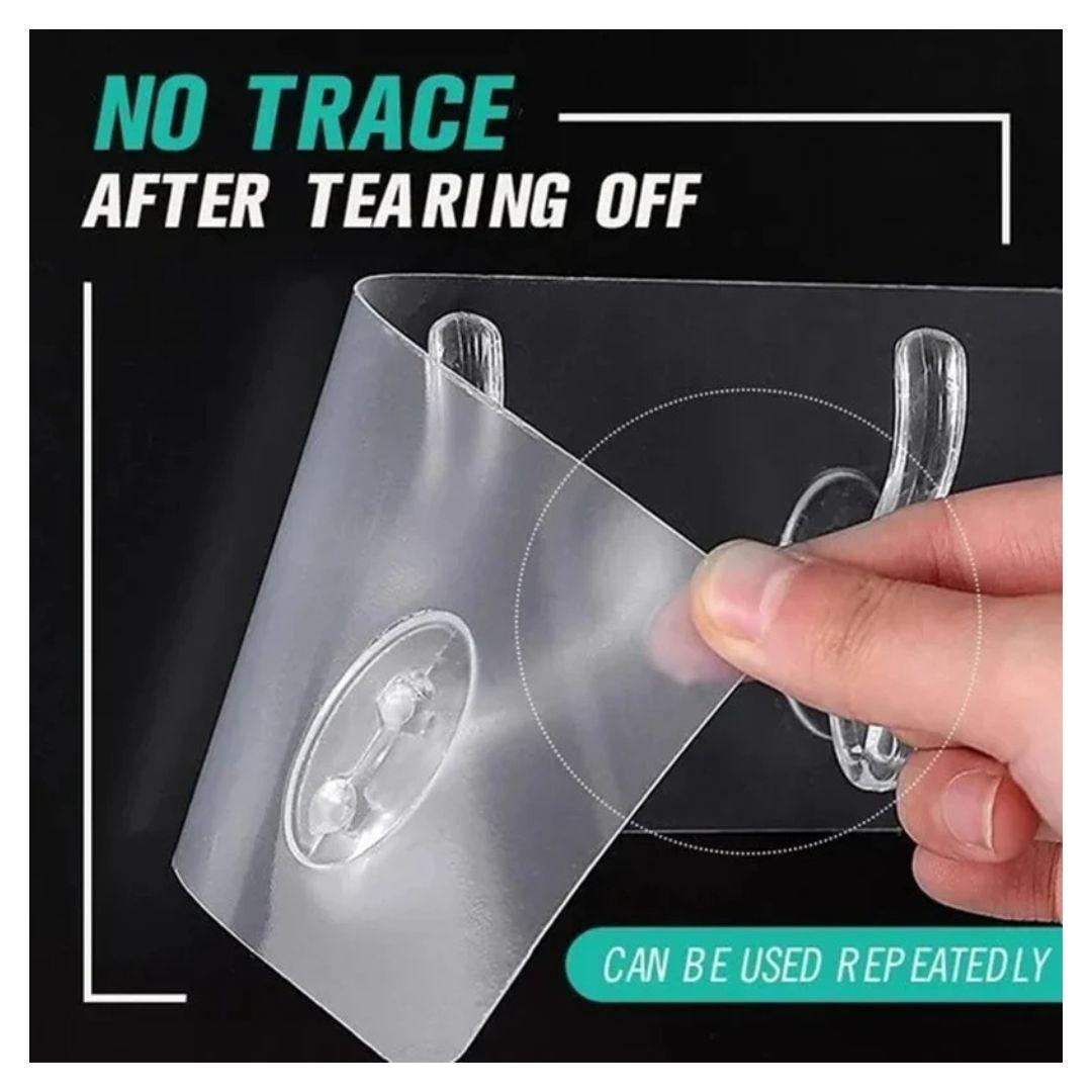 Pack de 3 Percheros Transparentes con 6 Ganchos - El Baúl de Mamá