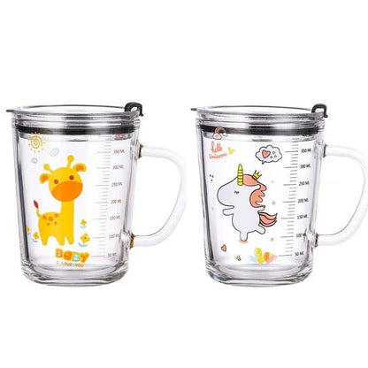 Taza antiderrames para niños de vidrio - El Baúl de Mamá