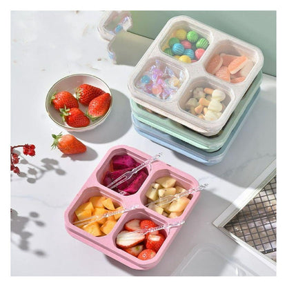 Taper Contenedor de 4 divisiones simil Bento Snack Box - El Baúl de Mamá