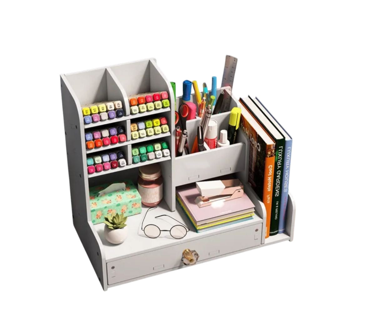 Organizador de escritorio de Trupan 28x15x25cm - Ideal Oficina en Casa - El Baúl de Mamá