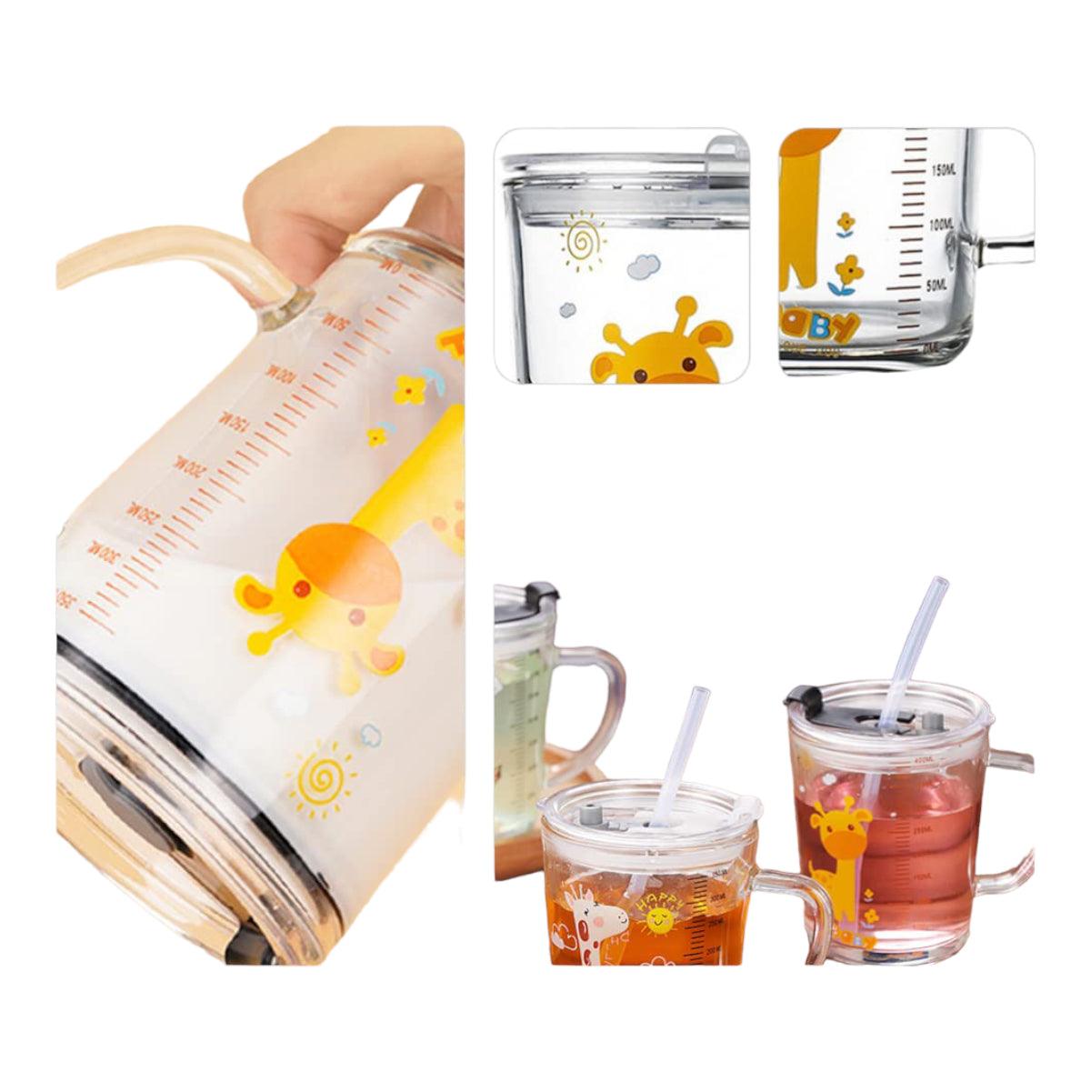 Taza antiderrames para niños de vidrio - El Baúl de Mamá