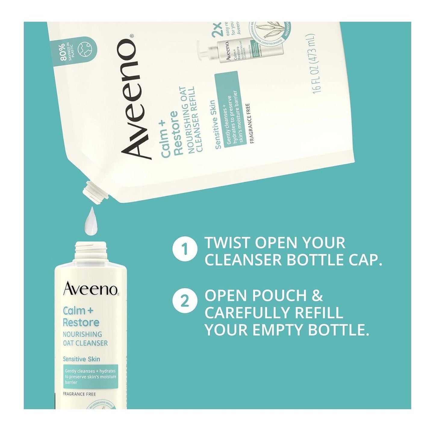 Limpiador Aveeno Calm Nourishing Oat 473 ml - El Baúl de Mamá