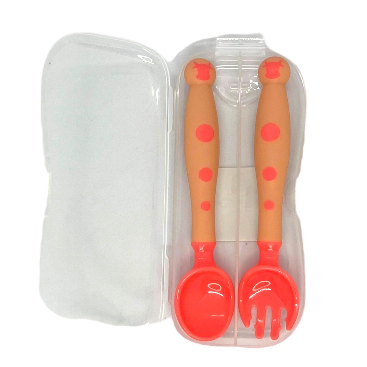 Set de cubiertos para bebe y niño de silicona - El Baúl de Mamá