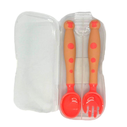 Set de cubiertos para bebe y niño de silicona - El Baúl de Mamá