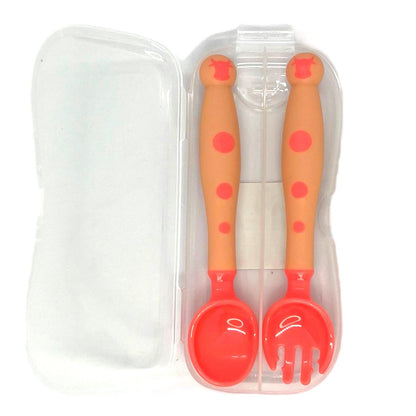 Set de cubiertos para bebe y niño de silicona - El Baúl de Mamá