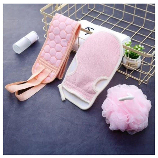 Esponja exfoliante de ducha - Set de 3 pzas - El Baúl de Mamá
