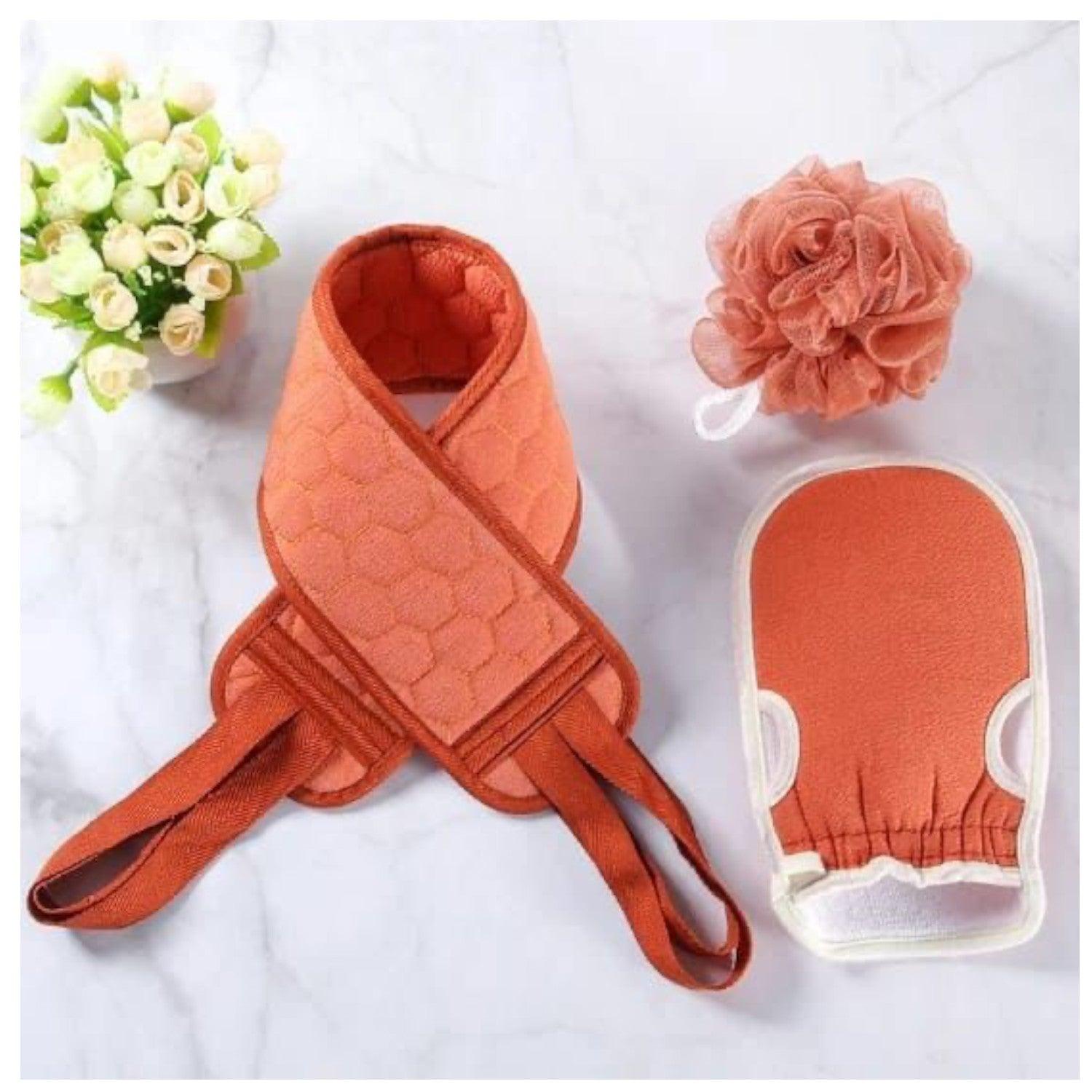 Esponja exfoliante de ducha - Set de 3 pzas - El Baúl de Mamá