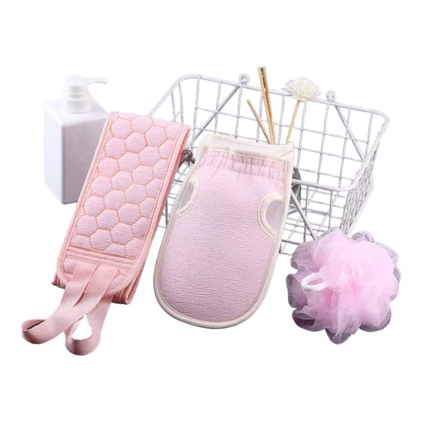 Esponja exfoliante de ducha - Set de 3 pzas - El Baúl de Mamá