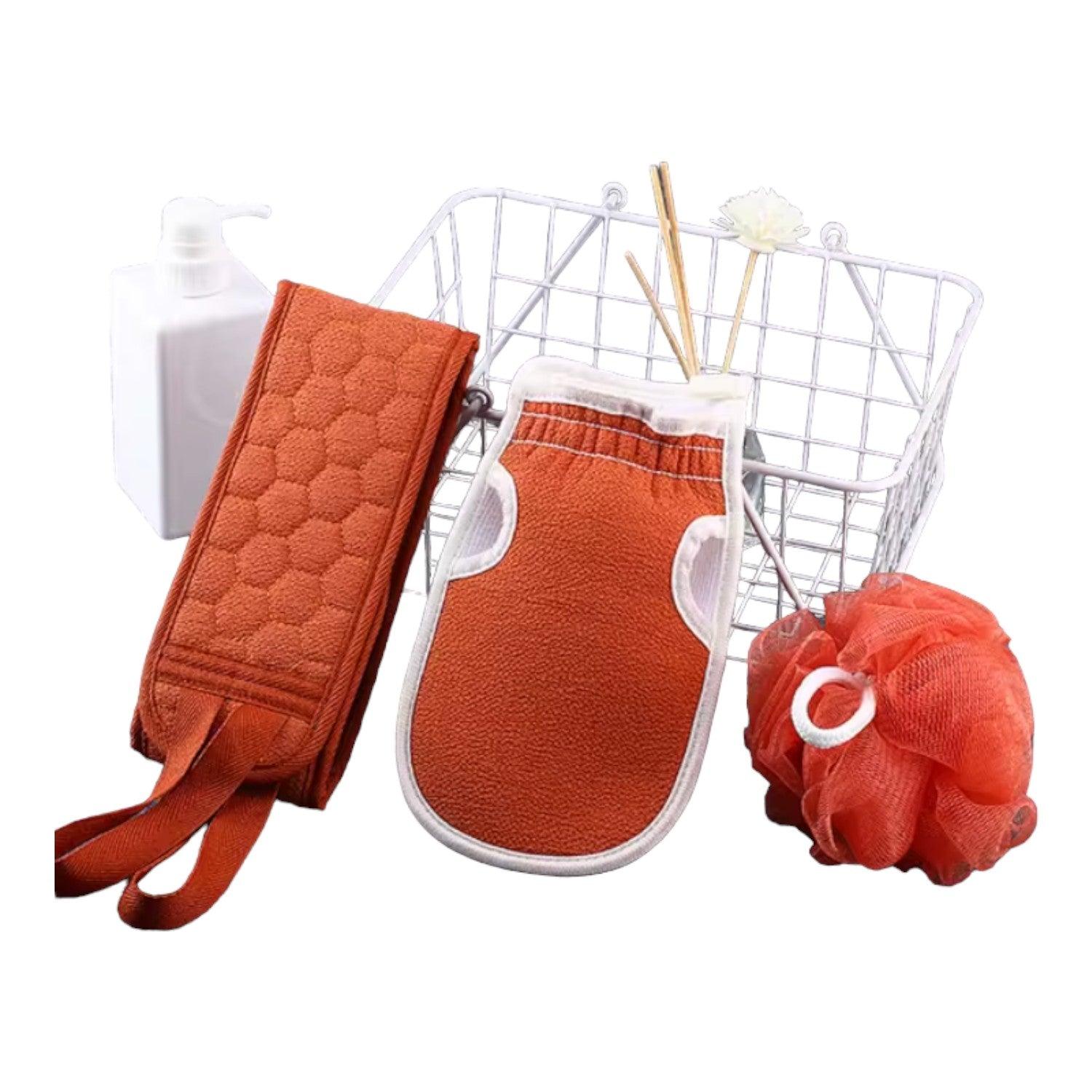 Esponja exfoliante de ducha - Set de 3 pzas - El Baúl de Mamá