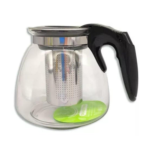 Tetera Vidrio Templado y Acero Inoxidable 900ml - El Baúl de Mamá