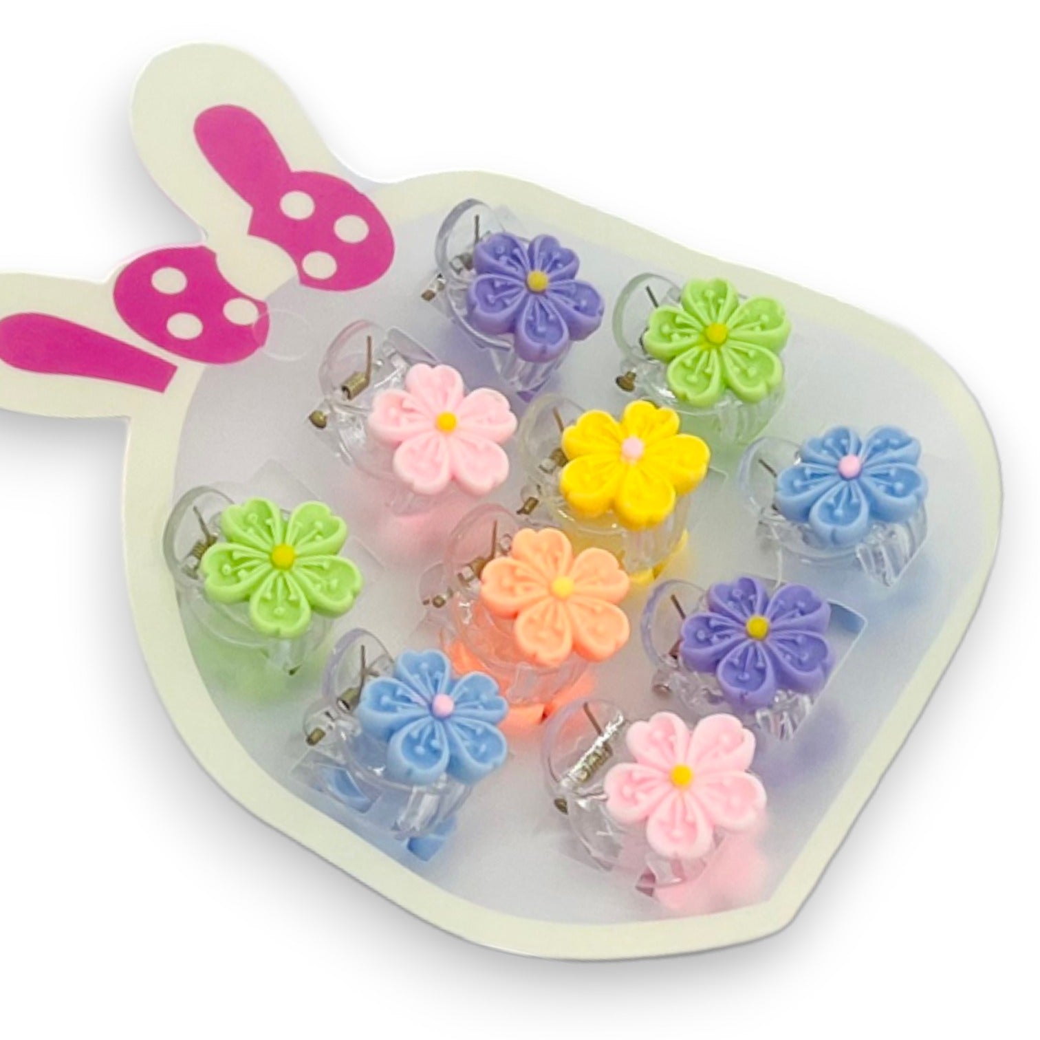 Set 10 Ganchos para niñas y bebés - Flores - El Baúl de Mamá