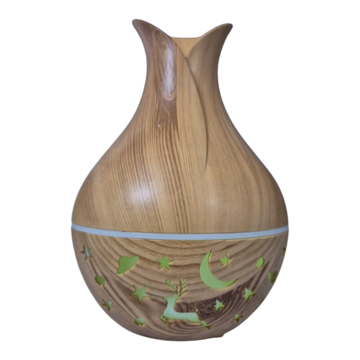 Humidificador tipo madera con luces - El Baúl de Mamá