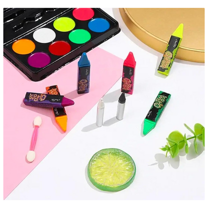 Kit Caritas Pintadas Pintura Facial Niños - El Baúl de Mamá