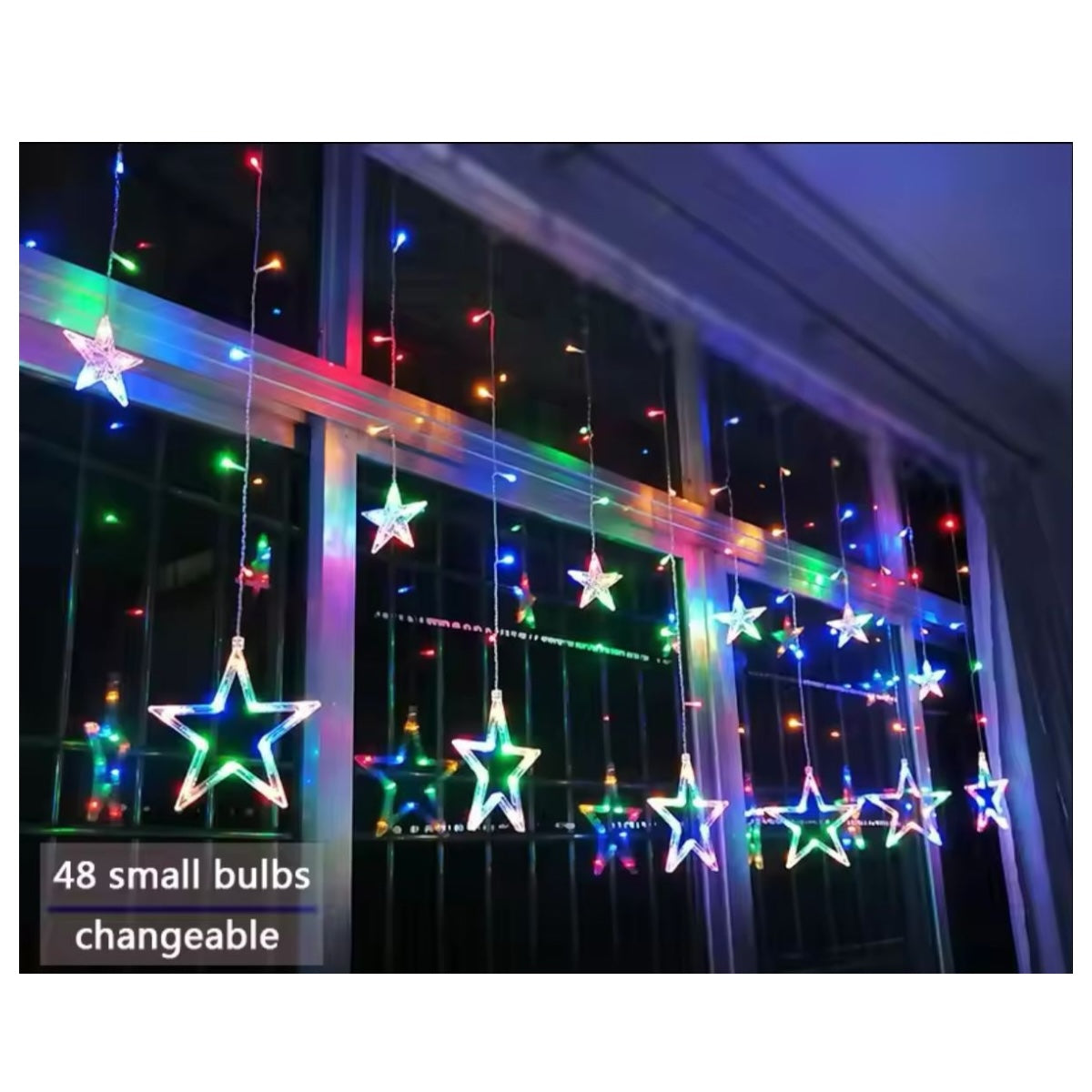 Luces de Navidad en Cascada - Estrellas Luz Multicolor - El Baúl de Mamá