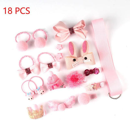 Set 18 Ganchos Para Bebé y Niñas Rosa Caja Corazon - El Baúl de Mamá