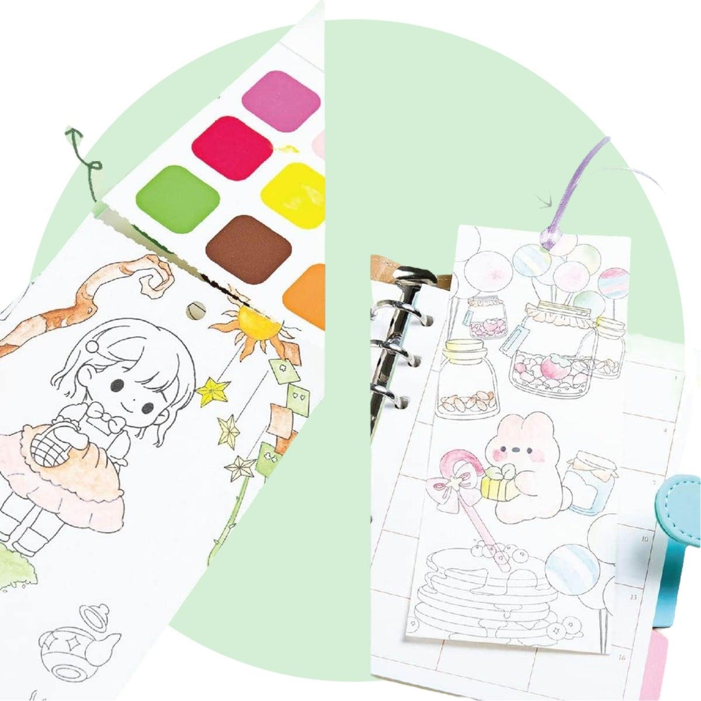 Libro para pintar incluye acuarelas y pincel - El Baúl de Mamá