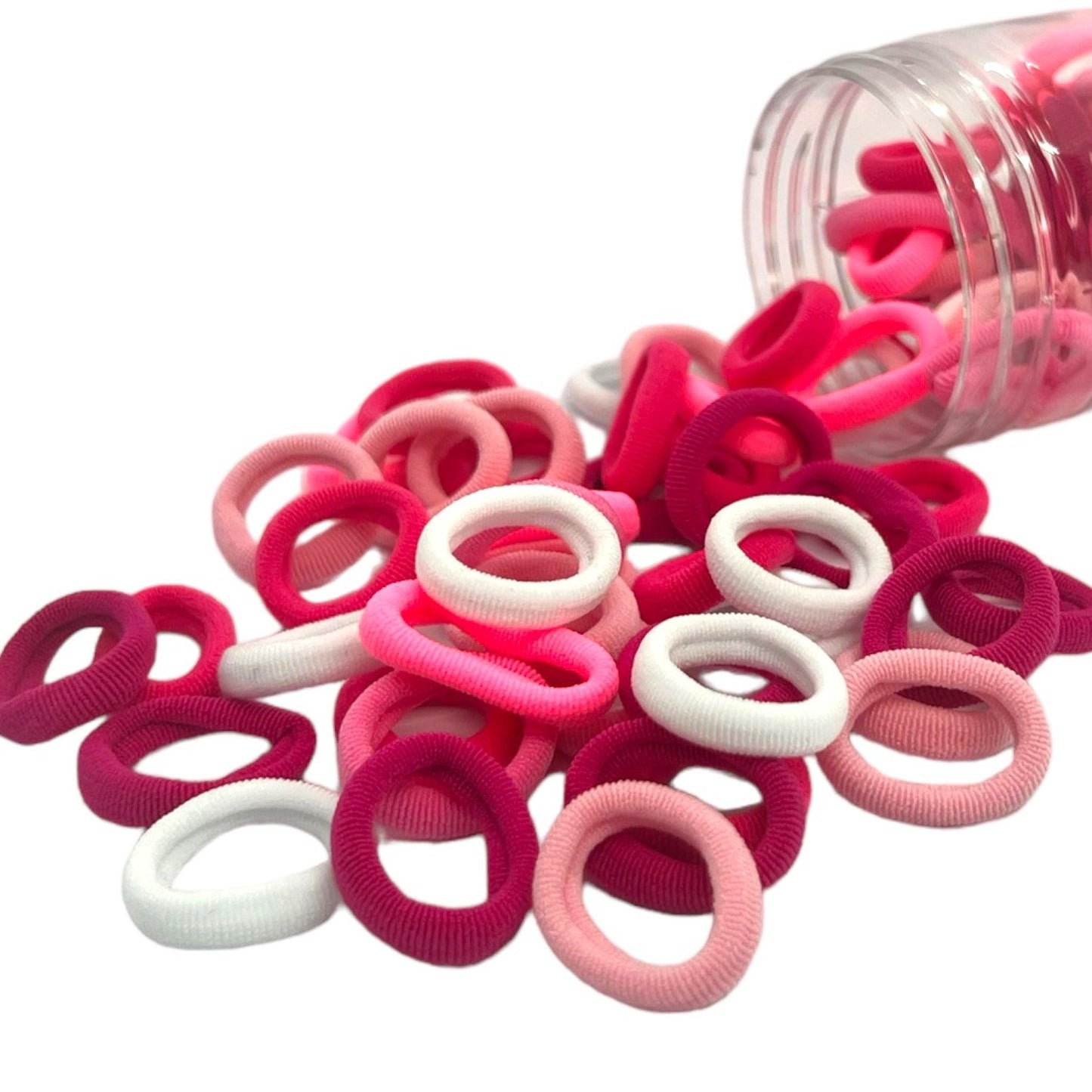 100 colets para niñas y bebés en pote Rosados - El Baúl de Mamá