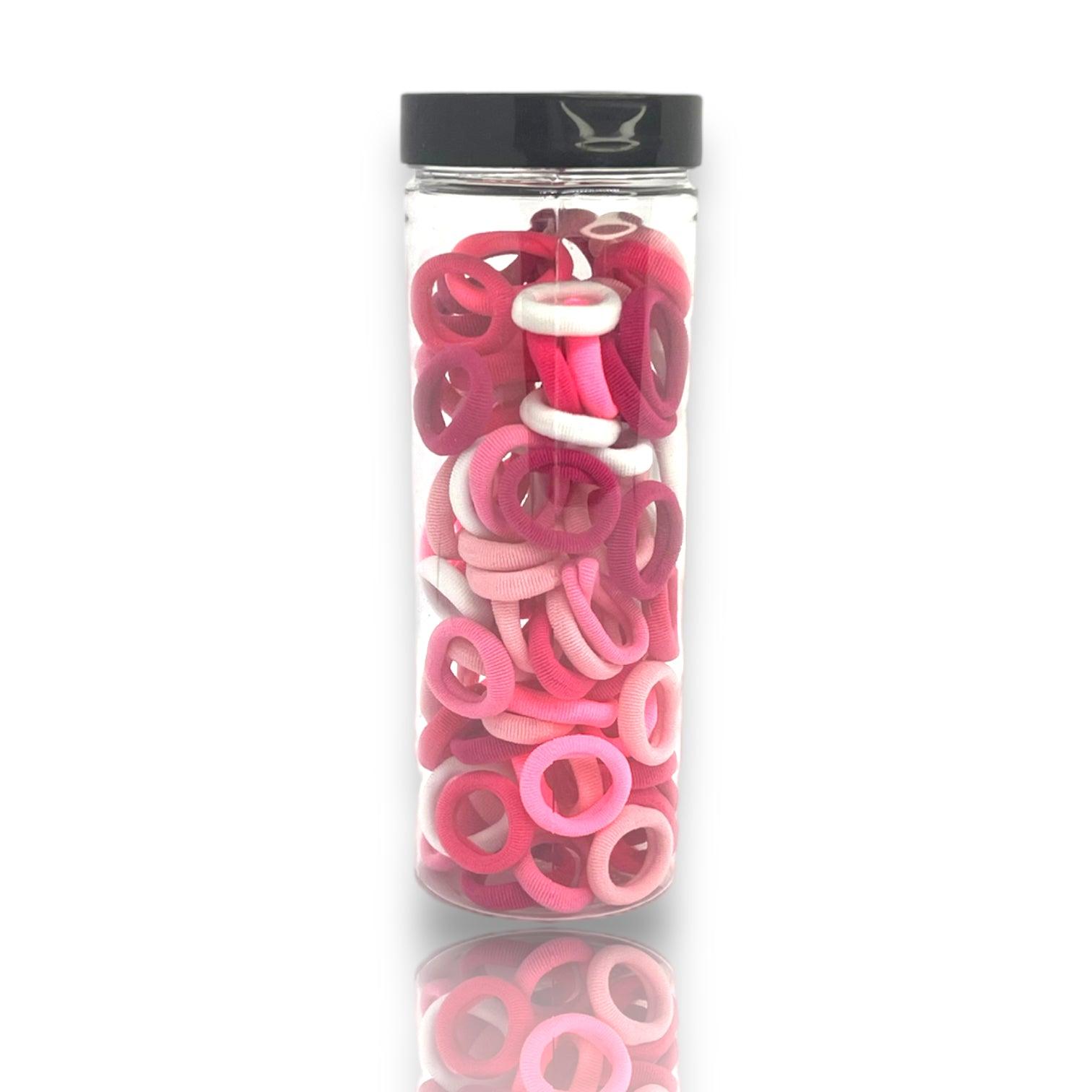 100 colets para niñas y bebés en pote Rosados - El Baúl de Mamá