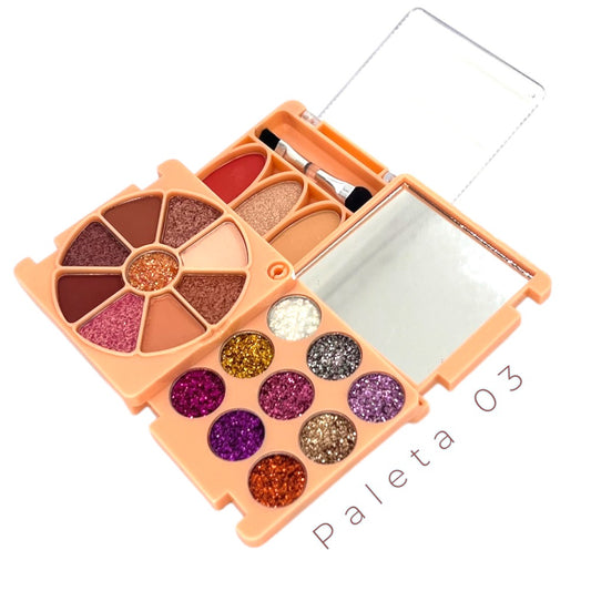 Mini Kit Sombras Rubor Iluminador Samantha - El Baúl de Mamá