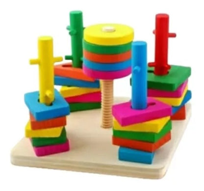 Juguete Didactico Montessori Encaje Para Bebes - El Baúl de Mamá