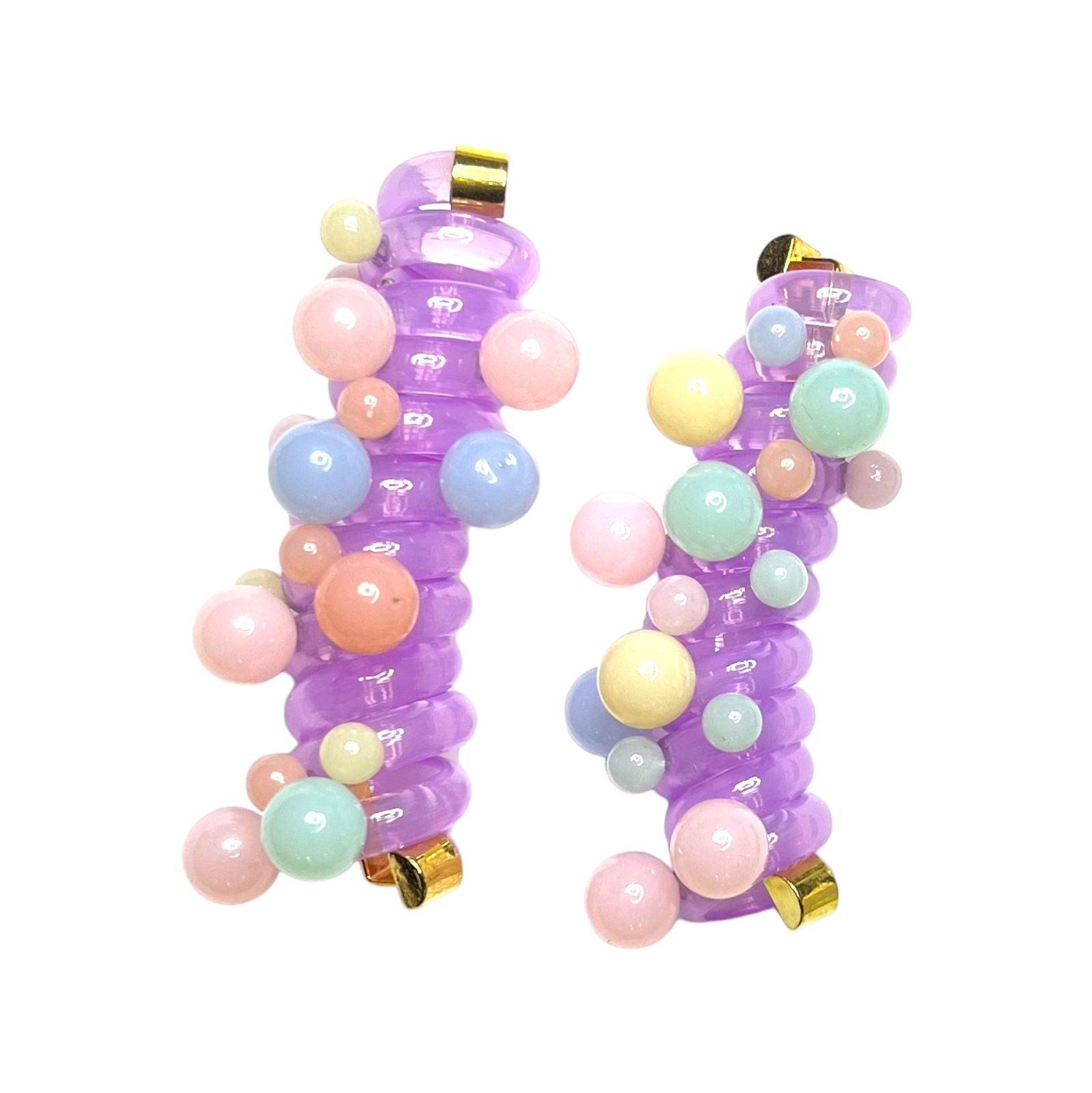 Par de Colet Espiral con Perlas - El Baúl de Mamá