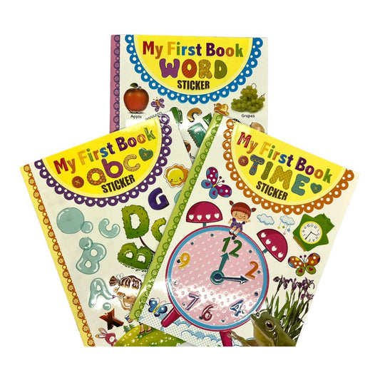 Pack de 3 Libros de Actividades con Stickers en Inglés - El Baúl de Mamá