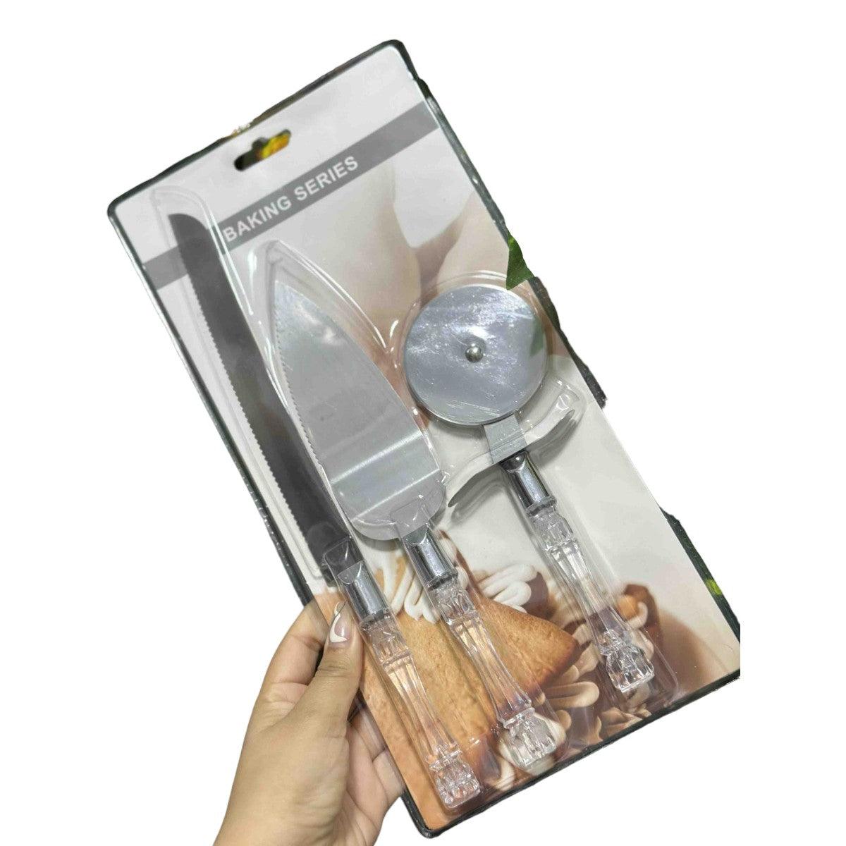 Set de 3 Cuchillos para Torta y Pizza - El Baúl de Mamá