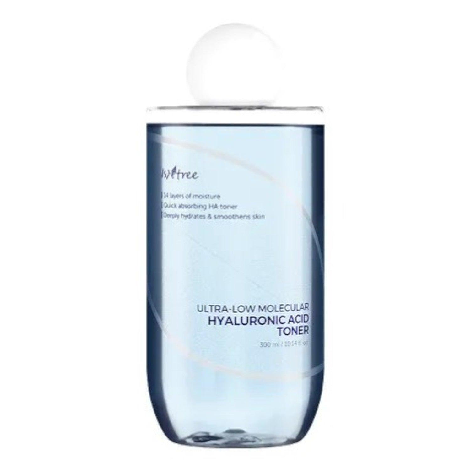 Isntree - Tónico de Ácido Hialurónico Ultra-Low Molecular Hyaluronic Acid Toner 300ml - El Baúl de Mamá