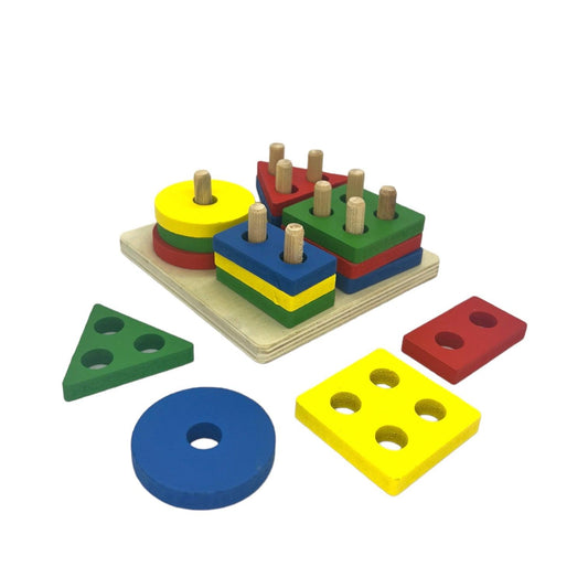 Juguete Montessori - Clasificación y encaje para bebes - El Baúl de Mamá
