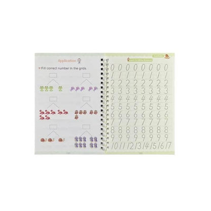 4 Cuadernos de Caligrafía Mágicos Reutilizable - El Baúl de Mamá