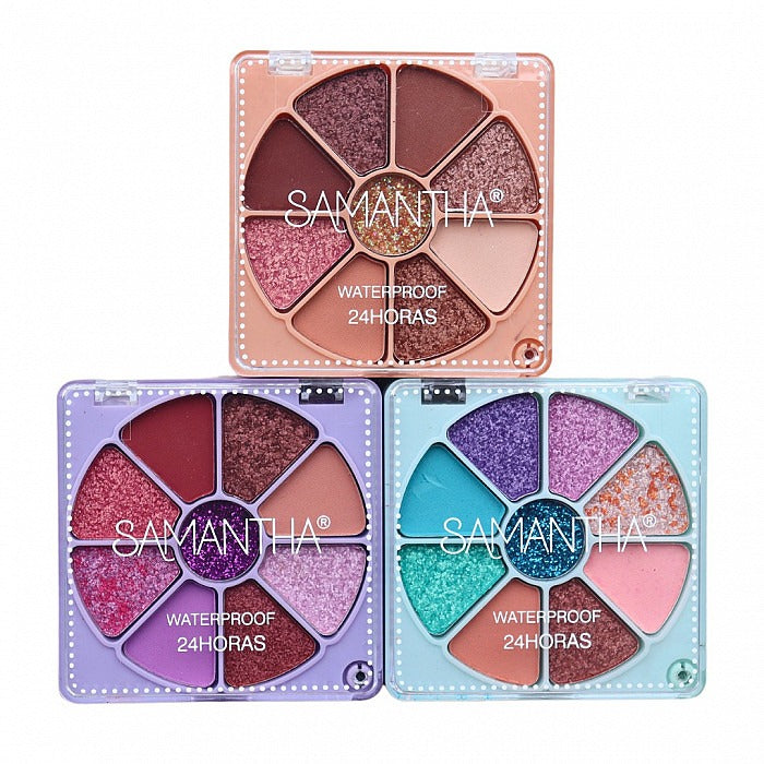 Mini Kit Sombras Rubor Iluminador Samantha - El Baúl de Mamá