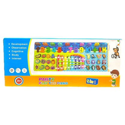Montessori Tablero Didáctico con Xilofono - 5 en 1 - El Baúl de Mamá
