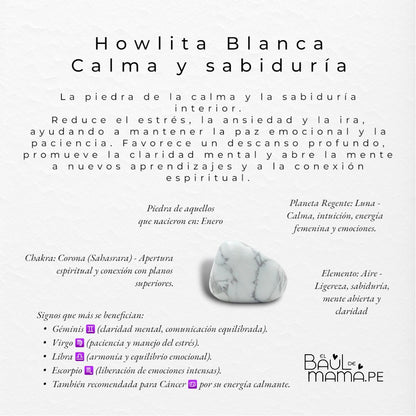 Pulsera Equilibrio del Amor: Cuarzo Rosa, Howlita y Cristal