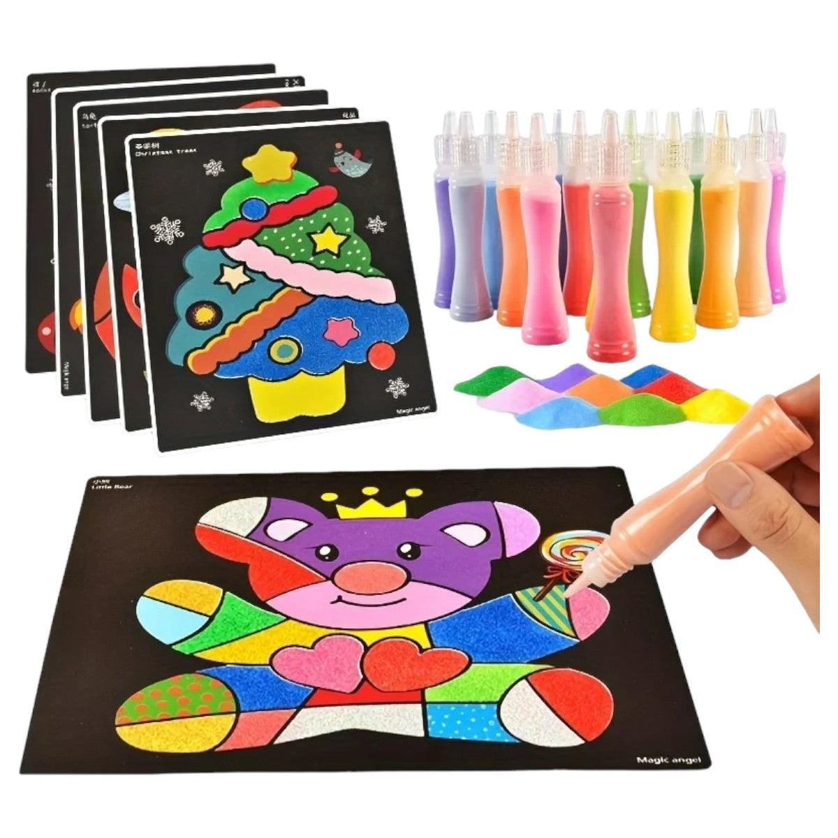 Kit de SandPainting Pintura con Arena de Colores - El Baúl de Mamá