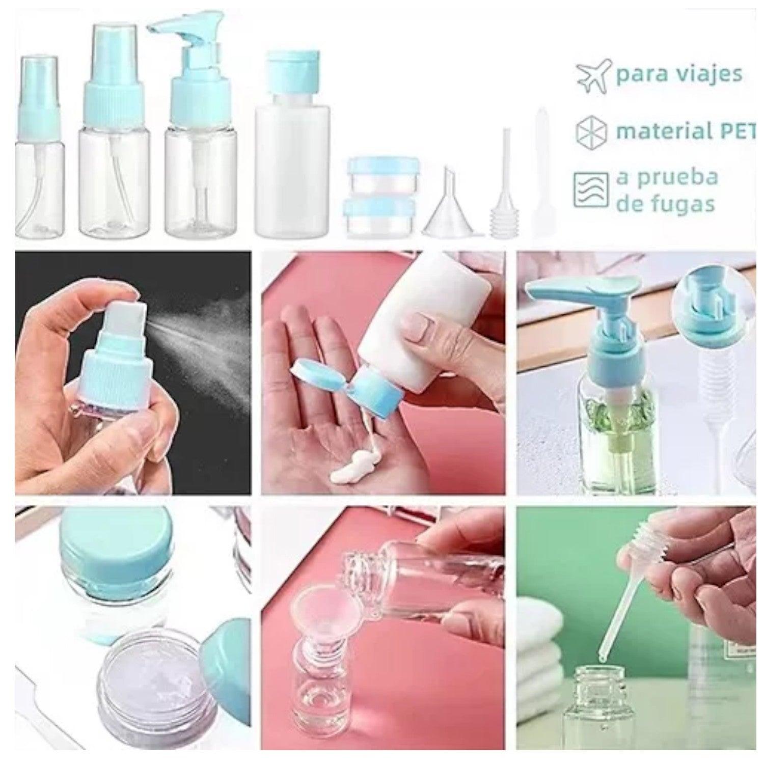 Set 6 Dispensadores Botellas para Viaje - El Baúl de Mamá